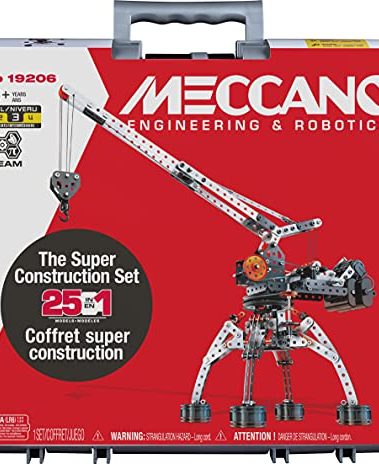 MECCANO, Super Construction 25-in-1 Motorized Building Set, STEAM Education Toy, 638 Parts, for Ages 10+