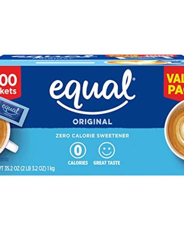 EQUAL 0 Calorie Sweetener, Aspartame and Acesulfame-K Sweetener Packets, Zero Calorie Sugar Alternative, Erythritol Free, 1000 Ct (Pack of 1)
