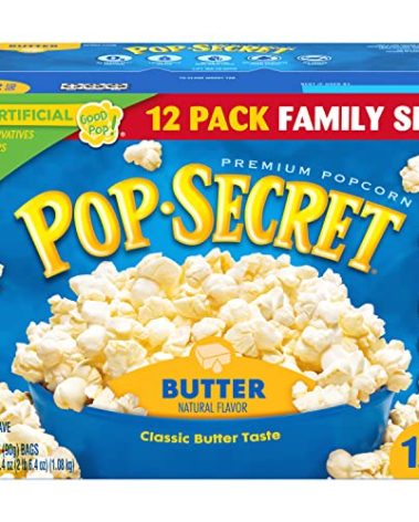 Pop Secret Butter Microwave Popcorn 12ct (3.2oz Bags), 38.4oz Box (Pack of 1)