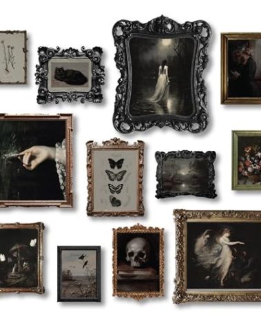 97 Decor Dark Academia Decor - Victorian Gothic Wall Art Prints, Dark Moody Aesthetic Pictures, Creepy Goth Posters Vintage Gothic Painting for Home Bedroom Decorations (8x10 Unframed)