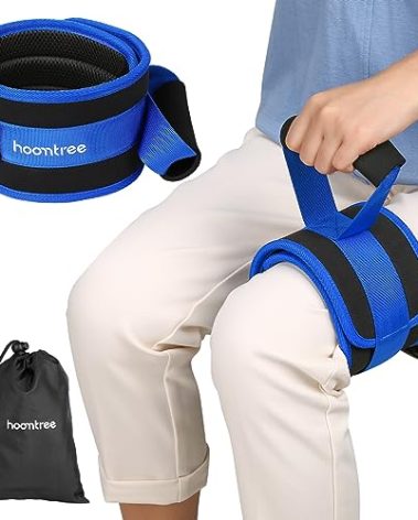 Hoomtree Leg Lifter Strap for Limited Mobility,Thigh Lifter Strap with Padded Grip and Loop for Knee Hip Surgery Recovery,Mobility Aids Tool for Disabled Get in and Out of Bed,Car,Wheelchair