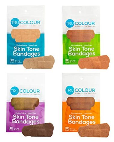 Tru-Colour Skin Tone Bandages Variety 4 Bag Pack (120 Count)