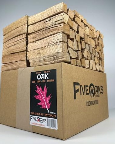 FiveOaks Firewood Pizza Oven Wood for Wood Fire Pizza Oven, Mini Oak Firewood. 5 Inch Oak Wood (1,000 Cubic Inches) ~5" Kiln Dried Firewood for Ooni Pizza Ovens, Gozney, Bertello Pizza Oven