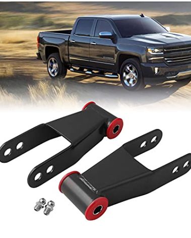 Nakuuly 2" Rear Drop Lowering Shackle Suspension Kit Compatible with 1988-1998 Chevy & GMC C1500/C2500 1988-2019 Silverado Sierra 1500 Replaces # 410520