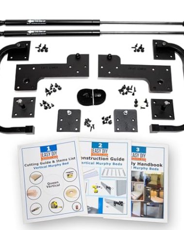 Full Size DIY Murphy Bed Hardware Kit – Vertical Wall Bed for Space-Saving - Budget-Friendly DIY Setup - Made in USA - Hide Away Design with Full Murphy Bed Hardware - Bed Lift Mechanism - Pull Down