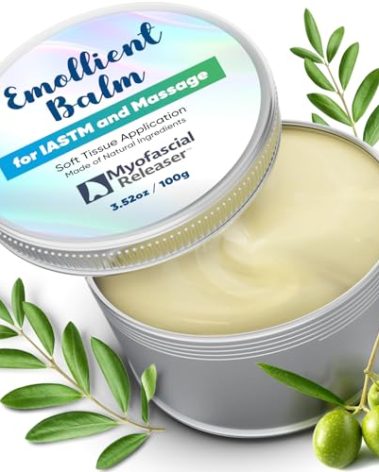 Massage Tools Emollient Balm - Natural Essential Massage Oil - Myofascial Release Tool Massage Cream for Massage Therapy - IASTM Tool Muscle Rub Ultra Strength - Gua Sha Tool Partner for Body (100g)