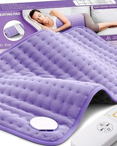 Heating Pad for Back Pain Cramps Relief - Electric Heating Pad for Neck/Shoulder/Muscle Pain - 6 Heat Settings, Auto Off, Moist Heat Options, Machine Washable, Mothers Day Gifts for Mom, Women - XL