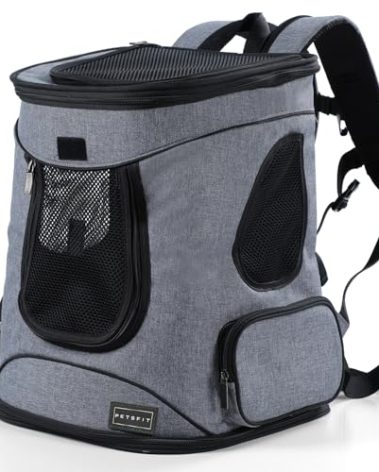 Petsfit Pet Backpack Carrier with Upgrade Waist Cushion Design to Better Fit The Waist, Suitable for Small and Medium Cats, and Rabbits up to 18 Pounds