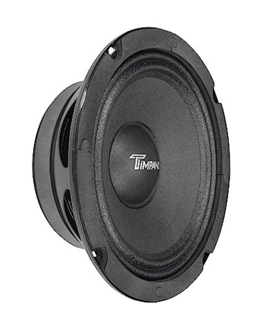 Timpano 6.5 Inch Shallow Midrange Speaker 500 Watts Max Power TPT-MR6-4 PRO, 6.5 Midrange Speakers 4 Ohm Shallow Mount Car Audio Speaker, Pro Audio Loudspeaker Compact for Doors (Single)