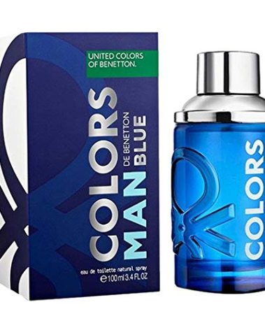 Benetton Colors Man Blue Eau de Toilette Spray For Men 3.4 Oz