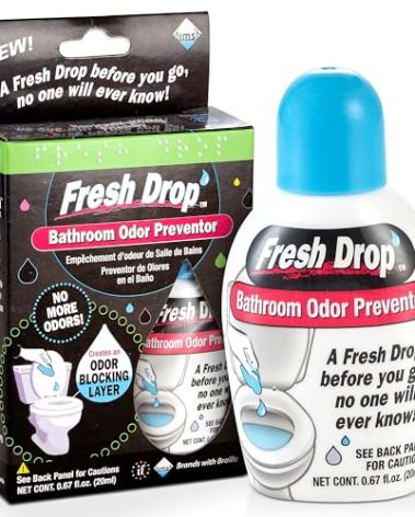 Fresh Drop Poop Odor Eliminator, Toilet Odor Eliminator, One Drop Toilet Deodorizer, Toilet Spray, Air Freshener Spray, 0.67 Fl Oz Each, 3 Pack
