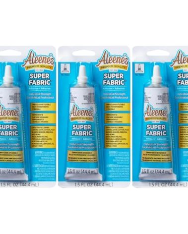 Aleene's Super Fabric Glue, Platinum Bond Adhesive, Super-Strong, Ultra Flexible, Permanent, UV and Waterproof, 1.5 fl oz 3-Pack
