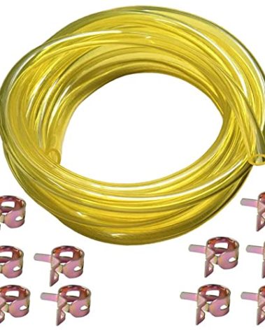 10 Feet Long Fuel Line Fuel Hose Fuel Tube 1/4" ID x 3/8" OD with Hose Clamps for small engines