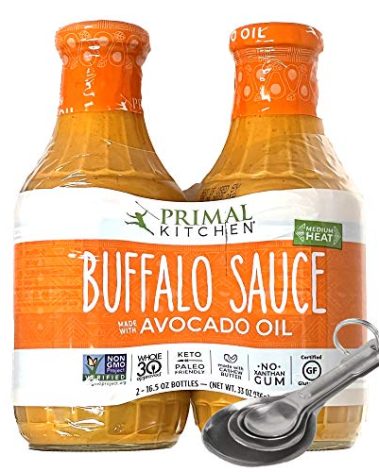 [Pack of 2][Free Measuring Spoon] Primal Kitchen Buffalo Sauce, No Dairy, Whole 30 Approved, Keto & Paleo Certified - Family Size 16.5 Ounce