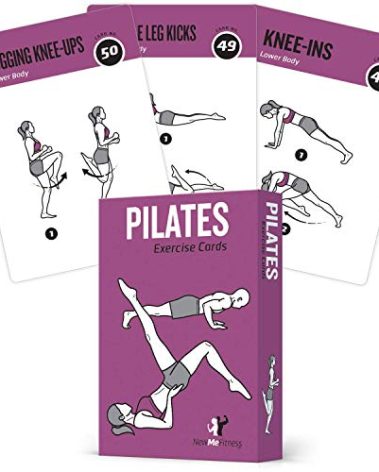 62 Pilates Exercise Cards, for Men/Women: Home, Gym or Studio: 50 Exercises, 12 Stretches 6 Training Exercises for Beginner to Advanced Waterproof