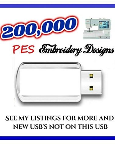 200k PES Embroidery Designs on a USB Stick PES Designs JEF Designs or HUS Designs