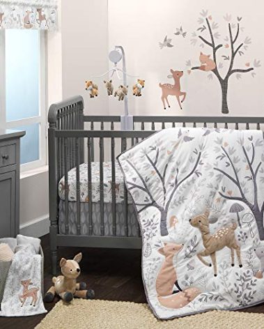 Bedtime Originals 3 Piece Crib Bedding Set, Deer Park, Multicolor