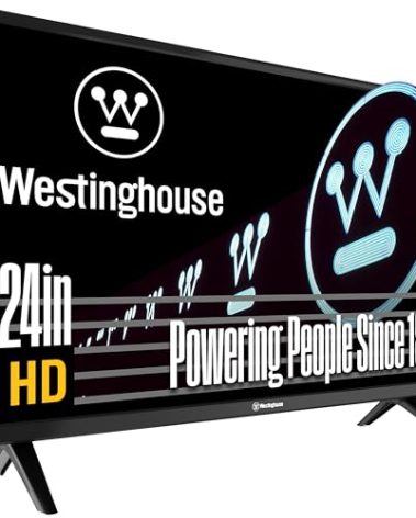 Westinghouse 24 Inch TV, HD LED Small Flat Screen Non-Smart Television, Works with Fire Stick, Roku, Apple TV, TiVo, Xumo, and Streaming Devices
