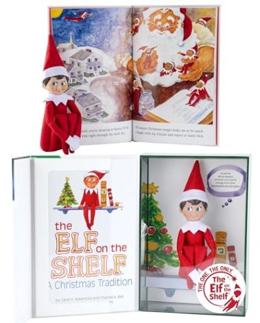 The Elf on the Shelf: A Christmas Tradition - Boy Scout Elf with Blue Eyes - Includes Artfully Illustrated Storybook, Keepsake Box and Official Adoption Certificate