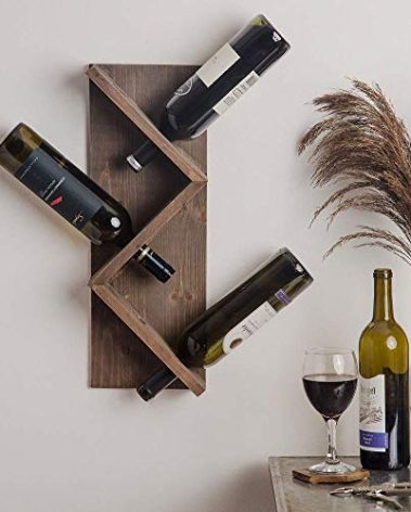 Home Essentials 16 Inches Length x 10 Inches Height Wood Wine Rack Shelf
