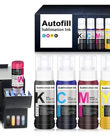 KALOKING Autofill Sublimation Ink for Epson EcoTank Inkjet Printers ET-2720 ET-2400 ET-2760 ET-2800 ET-4800 ET-2803 ET-2830 ET-3760 ET-2850, Anti-UV/ICC Free/400ML