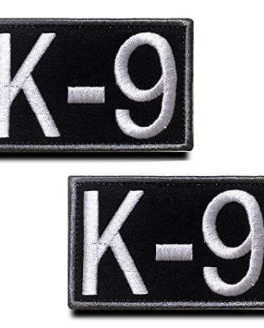 Zcketo 2 Pack K9 Tactical Patch - Army, Police, American Patriot, Military Embroidered Applique Hook & Loop Service Dog Patch for Medium and Large Dogs Vest Harness