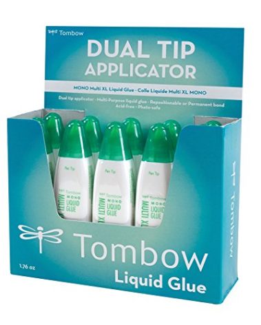 Tombow 52195 MONO Multi XL Liquid Glue, 1.76 Ounce Each, 10-Pack. Value Size, Multi-Purpose Glue with Dual Tip Dispenser.