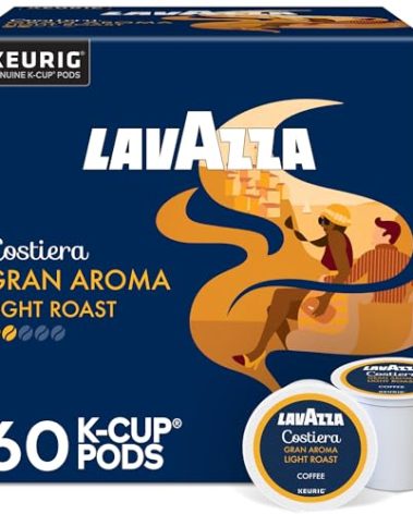 Lavazza Costiera Gran Aroma, Single-Serve Keurig K-Cup Pods, Light Roast Coffee, 60-Count Box (6 Packs of 10)