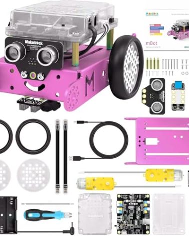 Makeblock mBot Robot Kit, STEM Projects for Kids Ages 8-12 Learn to Code with Scratch Arduino, Robot Kit for Kids, Computer Programming for Beginners Gift for Boys and Girls 8 Pink