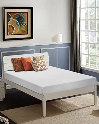 FDW | 5 Inch Twin Mattress | Medium Firm | Gel Memory Foam Mattress | White | Bed in a Box, CertiPUR-US Certified | Pressure Relief, Cooling Ventilated Foam | Washable Removable Cover