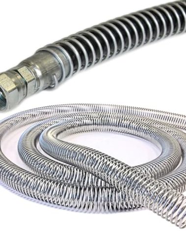 Electriduct 1/4" Steel Spring Guard Flexible Pipe Hose Protector Metal Spiral Wrap Armor Cover - 7mm - 10 Feet