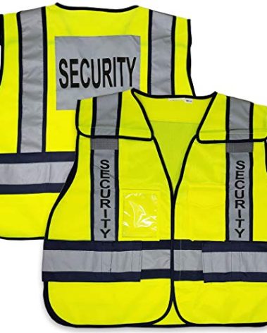VIEWBRITE Reflective (Class 2) Security Vest Lime Green - 5 Point Breakaway High Visibility Yellow Safety Vest