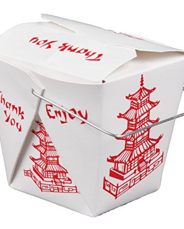 Pack of 15 Chinese Take Out Boxes PAGODA 32 oz / Quart Size Party Favor and Food Pail