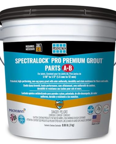 LATICRETE SPECTRALOCK PRO Premium® Durable Stain Proof High Performance East to Use Non Sag Epoxy Tile Grout Mini Parts A&B, 2lb