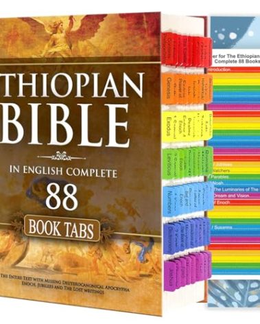 Index Tabs for The Ethiopian Bible in English Complete 88 Books.72 Color Coded Laminated Durable Tabs, 68 Books Chapter Tabs of The Ethiopian Bible,1 Placement Guide Card (Book Not Included)