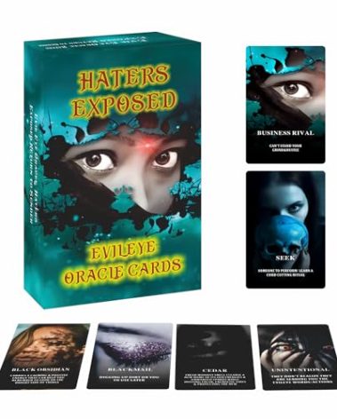 ZHQGYN Evil Eye Oracle Cards, Haters Exposed, Return to Sender, Oracle Cards for Insight and Discovery, Eyewitness Exposed, Deck of Wisdom and Revelation