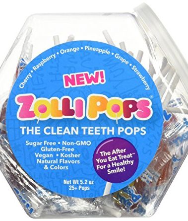Zollipops Clean Teeth Lollipops, Anti Cavity Lollipops, Delicious Assorted Flavors, Variety, 5.2 Ounce (Pack of 1)