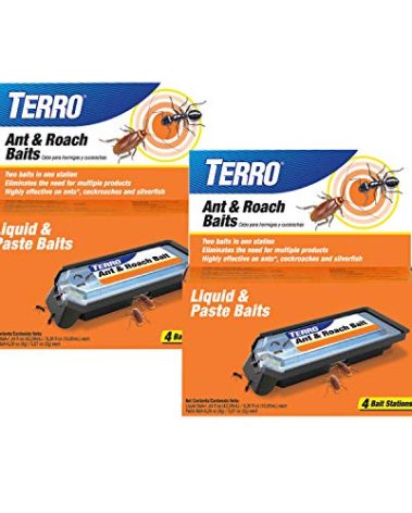 TERRO T360SR Ant & Roach Bait - Indoor Ant Killer and Roach Killer - Attracts and Kills Ants, Roaches, and Silverfish - 2 Pack