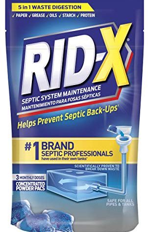 Rid-X Septic System Treatment, Septic Tank Treatment, 3-Monthly Supply Dual Action Septi-Pacs - 3.2 oz