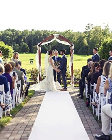 dofopo Extra Thick White Carpet Runner for Party, 33 Feet White Aisle Runner for Wedding Ceremony, Non-Slip Aisle Indoor Outdoor Wedding Decorations