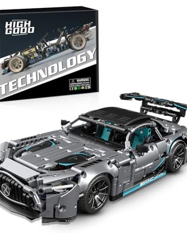 HIGH GODO Racing Car Building Kit for Adults,1:14 MOC Super Sports Car Building Blocks Construction Sets, Buildable Supercar Model for Kids Gift Giving or Collection(1466pcs)
