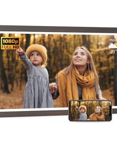 Dual-WiFi 21.5-inch Digital Photo Frame - FULLJA Smart Large FHD Digital Picture Frame, 2.4GHz/5GHz Dual Band WiFi, Sync & Mirror Smartphone Screen, Sharing Photos and Videos via App or Email