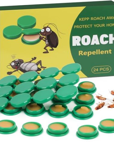 24 Pack Cockroach Gel Bait & Roach Killer Indoor for Home, Powerful Roach Repellent Bait Trap Infestation Solution, Easy to Use Cockroach Deterrent Indoor Outdoor for Kitchen Home RV Corner Pet Safe