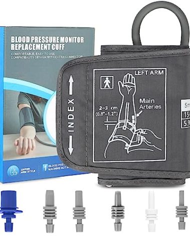 Extra Small Blood Pressure Cuff Arm - 5.9”-9.5” Replacement Cuff for Slim Thin Tiny Slender Upper Arms, 6 Connectors Included, Use Original Connector If Not Compatible with Your Own BP Monitor