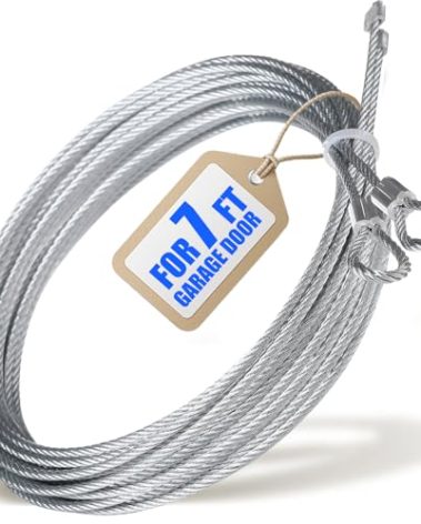 Jeimier 2 Pack Upgraded 3/32 Inch Wire Rope, Professional 8 Ft 9 in Steel Wire Cable, Aircraft Cable, Clothes Line Wires, Trellis Wire, Heavy-Duty Galvanized Cable, Reliable Operation