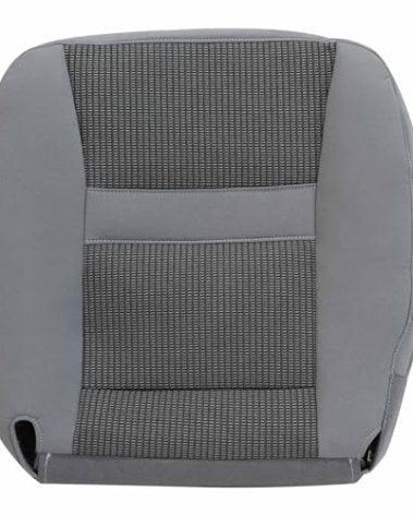 Priprilod Gray Cloth Front Driver Side Bottom Replacement Seat Cover Compatible with Dodge Ram 2500 3500 4500 5500 2006 2007 2008 2009 2010