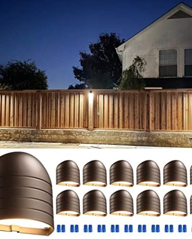 LEONLITE 12-Pack Update 5CCT Low Voltage LED Deck Lights, 250LM Ultra Bright Fence Down Light, 12-24V AC/DC Anti Glare Step Railing Light, CRI90, 1800K/2700K/3000K/4000K/5000K, IP65, Oil Rubbed Bronze