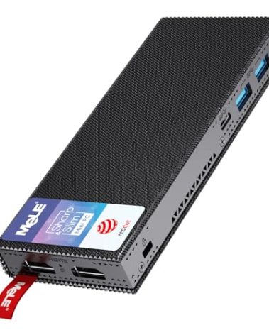 MeLE Fanless Mini PC Stick PCG02 Pro N5105 8GB/256GB, WiFi5 USB PD3.0, Micro Computer Desktop Dual HDMI, Gigabit Ethernet BT5.1, Compact SFF on Business Office Industrial IoT Home