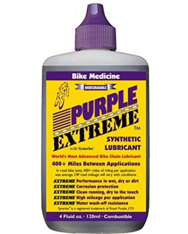 Bike Medicine Purple Extreme Performance Synthetic Chain Lubricant, High Mileage Bicycle Lube