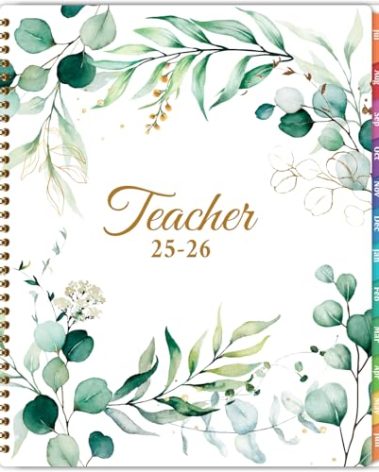 Teacher Planner 2025-2026 - 2025-2026 Lesson Planner, JUL. 2025 - JUN. 2026, 11'' x 8.3'', Weekly and Monthly Homeschool planning for Teachers in Academic Year with Monthly Tabs, Quotes, Premium Thick Paper